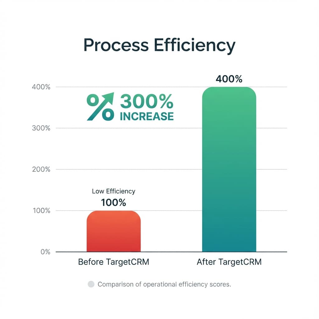 Efficiency Improvement Chart using TargetCRM